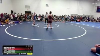 116-118 lbs Round 1 - Kaylor McKee, Gering Middle School vs Bowen Smith, McCormick Jr. High