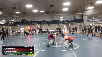 140 lbs Champ. Round 3 - Luke Siwinski, Victory Elite Wrestling vs Malachi Kapenga, Michigan Premier