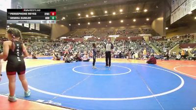 60 lbs Round 1 - Semira Sumler, Mighty Bluebirds Wrestling vs Persephone Reyes, Dover Youth Wrestling Club