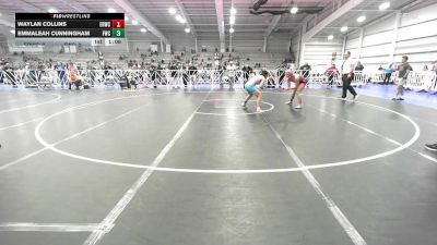 126 lbs Round Of 16 - Waylan Collins, East Rowan Wrestling Club vs Emmaleah Cunningham, Wrecking Crew Dream Crushers