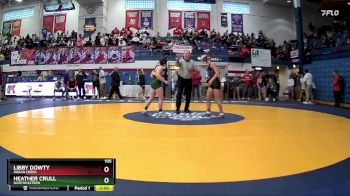 105 lbs Semifinal - Libby Dowty, Indian Creek vs Heather Crull, Northeastern