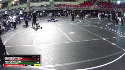 95 lbs Quarterfinal - Ashton Nelson, Crofton/Bloomfield vs Grayson Styskal, Big Red Wrestling Club