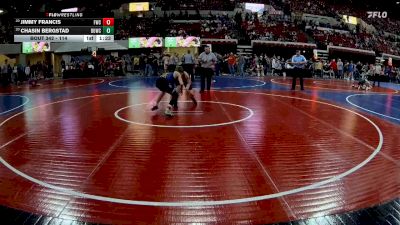 114 lbs Champ. Round 2 - Chasin Bergstad, Falls Academy vs Jimmy Francis, Fergus Wrestling Club