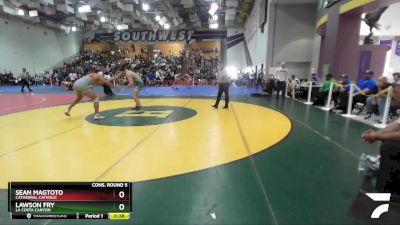 175 Boys Cons. Round 5 - Sean Magtoto, Cathedral Catholic vs Lawson Fry, La Costa Canyon