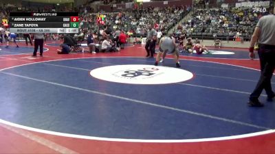 4A 285 lbs Semifinal - Zane Tafoya, Central Arkansas Christian School vs Aiden Holloway, GRAVETTE HIGH SCHOOL