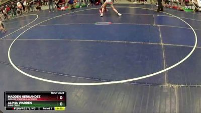 110 lbs Champ. Round 1 - Alpha Warren, Dove Creek vs Madden Hernandez, Sublime Wrestling Academy