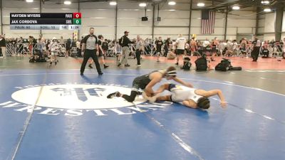 130 lbs Round 2 - 10:45am Saturday - Hayden Myers, PA USA vs Jax Cordova, Southwest Elite