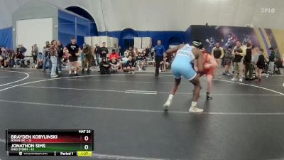 190 lbs Round 6 (8 Team) - Jonathon Sims, Ohio Storm vs Brayden Kobylinski, Rogue WC