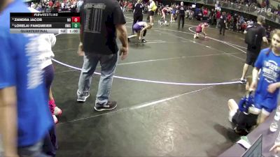 89 lbs Quarterfinal - Lorelai Fangmeier, Blair Wrestling Club vs Zandra Jacob, Neligh Oakdale