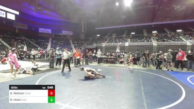 90 lbs Consi Of 4 - Angelo Nielson, Cowboy Kids WC vs Ryder Hintz, Green River Grapplers