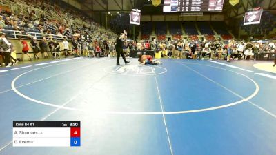 138 lbs Cons 64 #1 - Aiden Simmons, CA vs Daniel Evert, MT