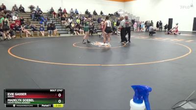 137-140 lbs Round 3 - Evie Gasser, Solon vs Madelyn Goebel, Cedar Rapids Kennedy