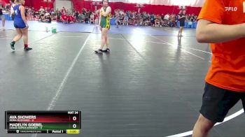 135-141 lbs Round 3 - Madelyn Goebel, Cedar Rapids Kennedy vs Ava Showers, Mora Mustangs