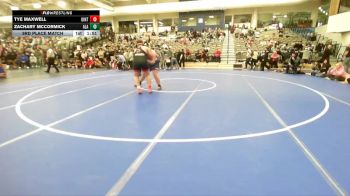 285 lbs 3rd Place Match - Zachary McCormick, American Leadership Academy vs Tye Maxwell, Uintah