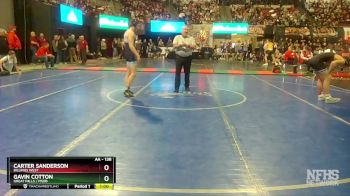 AA - 138 lbs Cons. Round 3 - Carter Sanderson, Billings West vs Gavin Cotton, Great Falls / MSDB
