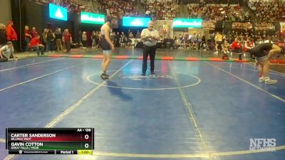 AA - 138 lbs Cons. Round 3 - Carter Sanderson, Billings West vs Gavin Cotton, Great Falls / MSDB