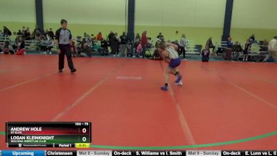 75 lbs 1st Place Match - Logan Kleinknight, Waconia Wrestlng Club vs Andrew Hole, RT Elite