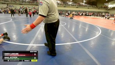 100 lbs Champ. Round 1 - Owen LaBoube, Odessa Youth Wrestling Club-AAA vs Mani Jackson, Fox Wrestling Club-AAA