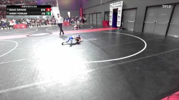 57 lbs Cons. Round 4 - Avery Fowler, Mineral Point Wrestling Club vs Isaac Savage, Oconto Falls/Abrams Youth Wrestling