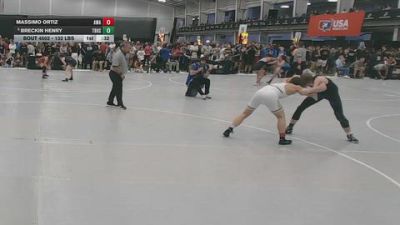 132 lbs 3rd Place Match - Breckin Henry, Thunder Basin High School vs Massimo Ortiz, Arete Wrestling Academy