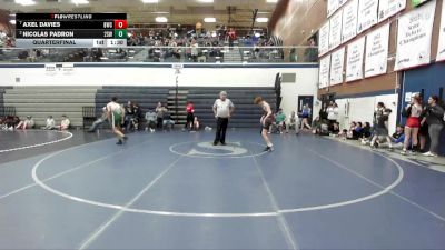 132 lbs Quarterfinal - Axel Davies, Bulldog Wrestling Club vs Nicolas Padron, 208 Spartan WC