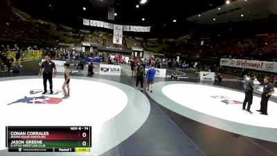 74 lbs Cons. Round 4 - Jason Greene, G-Style Wrestling Club vs Conan Corrales, Rough House Wrestling