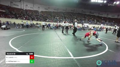 52 lbs Round Of 32 - Alaura Lewis, TWolves Youth Wrestling vs Jaxton Wilkerson, Carl Albert