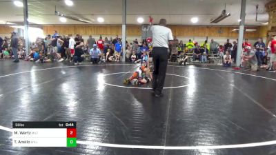 56 lbs Quarterfinal - Micah Wertz, Milton vs Tucker Anello, Williamsport