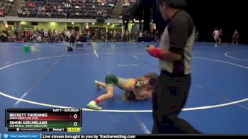 90 lbs Quarterfinal - Beckett Thoennes, Bison Wrestling Club vs Simon Hjelmeland, Centennial Youth Wrestling