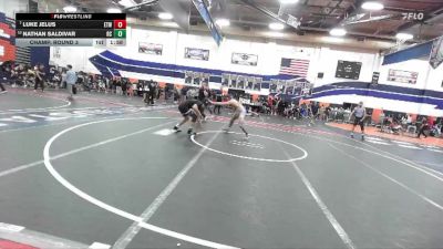 150 lbs Champ. Round 3 - Luke Jelus, Etiwanda vs Nathan Saldivar, Rancho Cucamonga