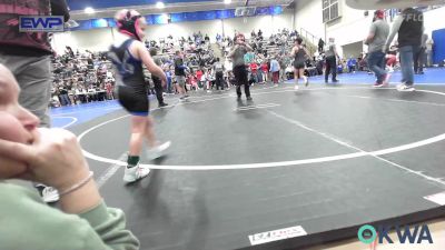 52-55 lbs Rr Rnd 1 - Peyton Grandstaff, Warner Eagles Youth Wrestling vs Layla Waldeck, Vinita Kids Wrestling