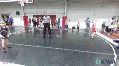 52-62 lbs Rr Rnd 2 - Makinleigh Mock, Blackwell Wrestling Club vs Genesis Delaney, Wolfpak Wrestling