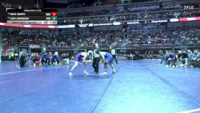 3A-157 lbs Champ. Round 1 - Max Smith, Davenport North vs Levi Johnson, Spencer