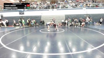 132 lbs Cons. Round 3 - Brenden Coates, Hawk Wrestling Club vs Wyatt Creson, Idaho