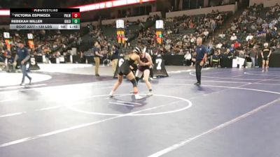 130 lbs Round Of 16 - Victoria Espinoza, Palm Desert (SS) vs Rebekah Miller, Golden West (CS)
