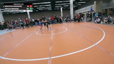 125.3-128.5 lbs Champ. Round 1 - Analiah Montano, Hornet Wrestling Club vs Sebastian Hernandez, Irving PAL Wrestling