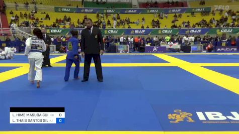 LUNA HIME MASUDA GUIMARÃES vs LUMARA THAIS SANTOS SILVA 2023 Brasileiro Jiu-Jitsu IBJJF