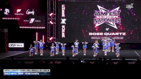 Gold Medal Gems - Rose Quartz [2026 L1 Youth - Flex - D2 - Small - B DAY 2] 2026 JAMfest Cheer Super Nationals