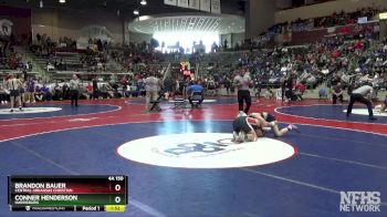 4A 150 lbs Quarterfinal - Brandon Bauer, Central Arkansas Christian vs Conner Henderson, Harrisburg