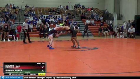 197 lbs Semifinal - Ibrahim Ameer, Cloud County Community College vs Hunter Hall, Carl Albert State