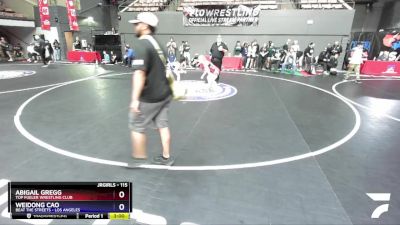 115 lbs Cons. Round 1 - Abigail Gregg, Top Fueler Wrestling Club vs Weidong Cao, Beat The Streets - Los Angeles