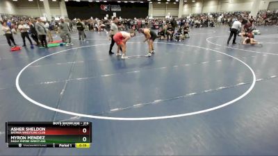 215 lbs 3rd Place Match - Myron Mendez, Eagle Empire Wrestling vs Asher Sheldon, Batavia Wrestling Club