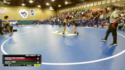 140 lbs Cons. Round 4 - Faith Lura, Mariposa vs Jazzalynn Ramirez, Tehachapi