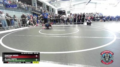 80-88 lbs Round 1 - Zakiyah Weso, Wisconsin vs Elijah Smith, Sunflower Kids Wrestling Club