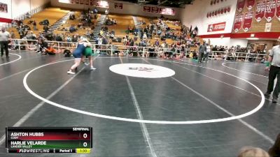 170 lbs Semifinal - Ashton Hubbs, Cody vs Harlie Velarde, Lander Valley