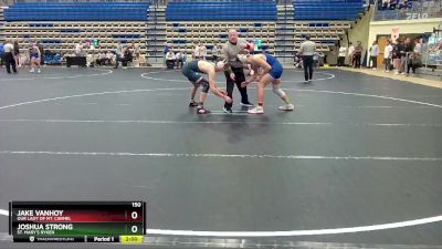 150 lbs Champ. Round 2 - Joshua Strong, St. Mary`s Ryken vs Jake Vanhoy, Our Lady Of Mt. Carmel