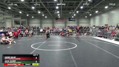 100 lbs Quarterfinal - James Bilby, South Central Punishers vs Zack Olsen, SlyFox Wrestling Academy