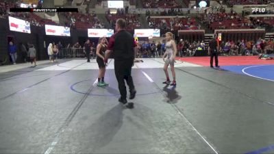 100 lbs Cons. Round 3 - Gloria Whitish, North Montana Wrestling CLub vs Aaliyah Tapia, Kalispell Wrestling Club