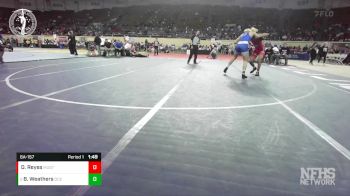 6A-157 lbs Quarterfinal - Barrett Weathers, DEER CREEK (ED) vs Daegan Reyes, MUSTANG