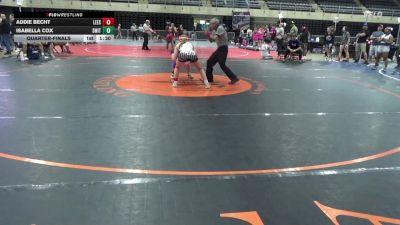 132 lbs Quarterfinal - Addie Becht, Leesport vs Isabella Cox, Smithsburg